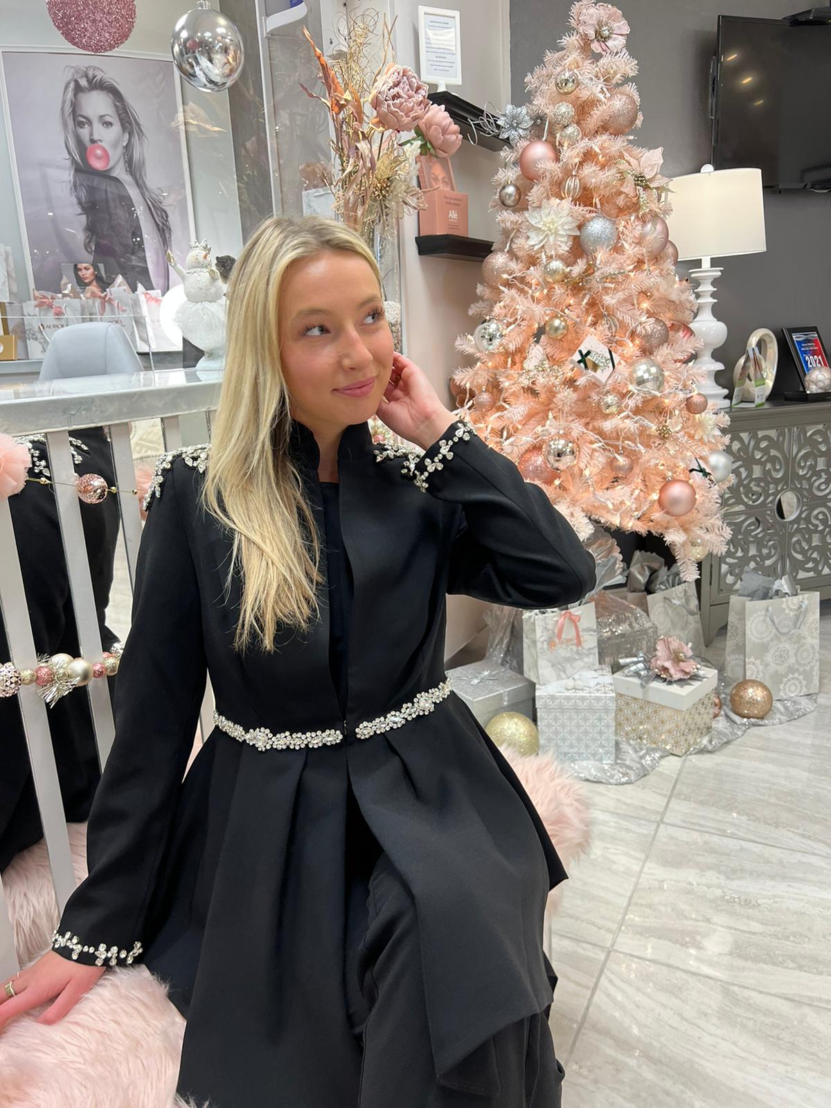 pieces black elegant set