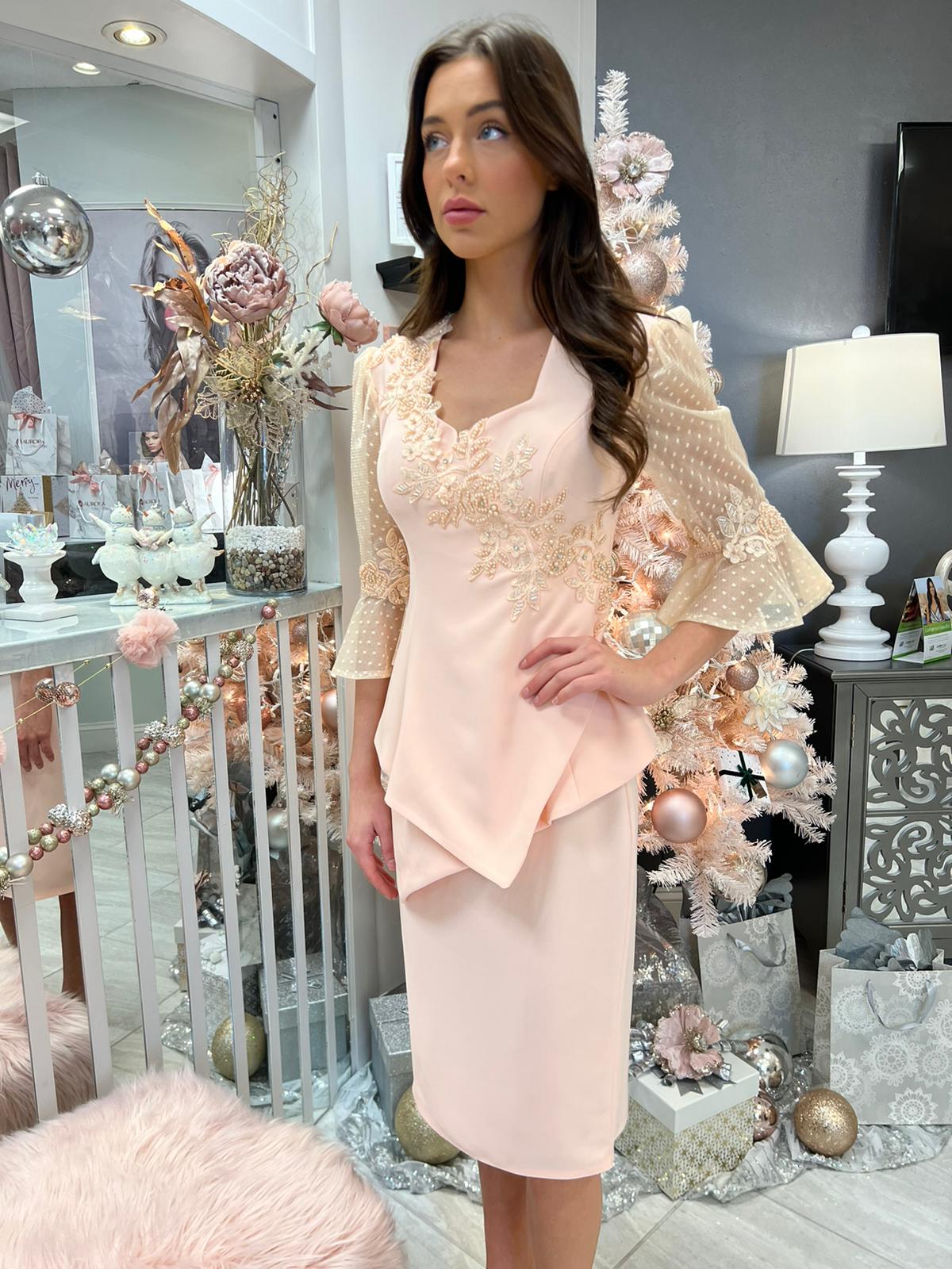 Light peach 2 pieces set elegant