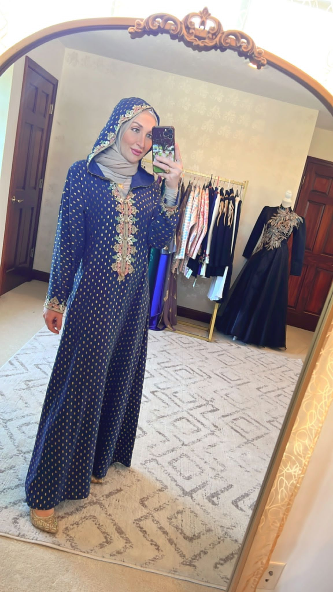 Dark blue Abaya