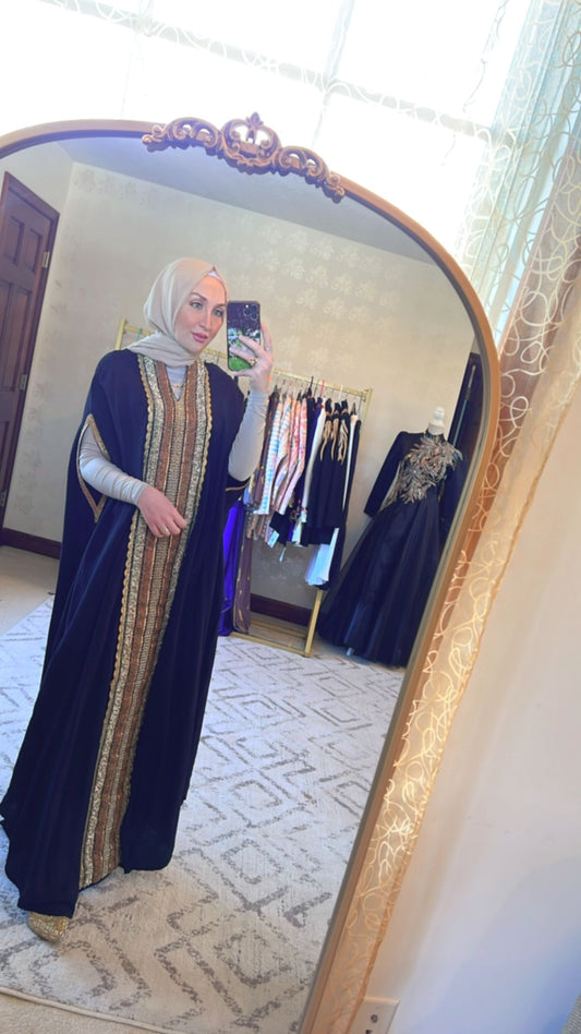 Black and Gold Abaya