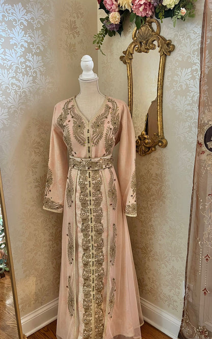 Pink gold kaftan